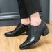 High Heeled Leather Weddings, Banquets, Business, Leisure, Fashion, Men's Shoes, Shiny Cuban Shoes For Men_vogvips.com