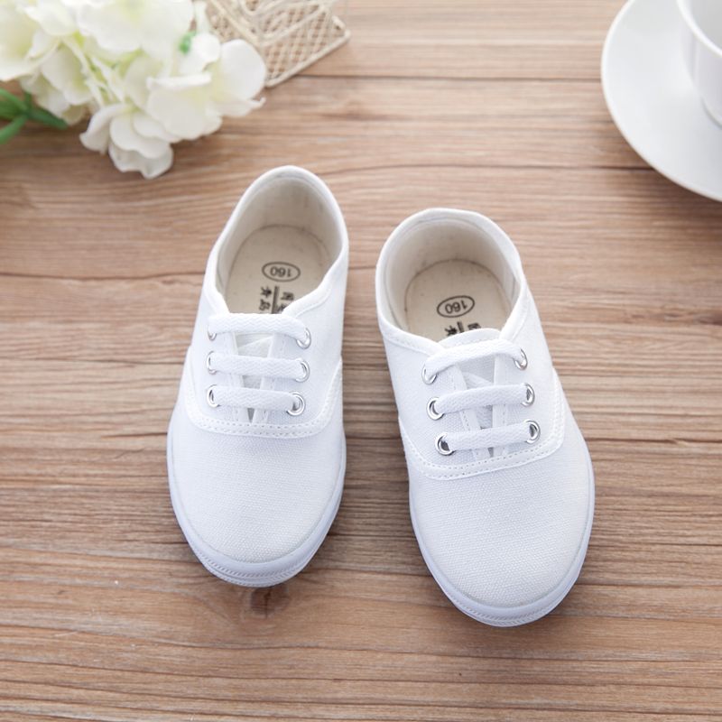 Kids Canvas Shoelace 61 White Shoes_vogvips.com