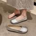 2025 Fashion Versatile Leather Korean Style Flat Casual Slip-On Lazy Loafers Soft Sole Single Shoes For Women New Model_vogvips.com