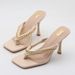 Women's Shoes Summer Metal Chain Square Toe Flip Flops For Women, High Heels, Stiletto Heels, Sexy Style Sandals_vogvips.com
