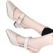 Summer New Women's Casual Square Toe Slingback Sandals With Chunky High Heels Fashionable Leather Shoes Wholesale_vogvips.com