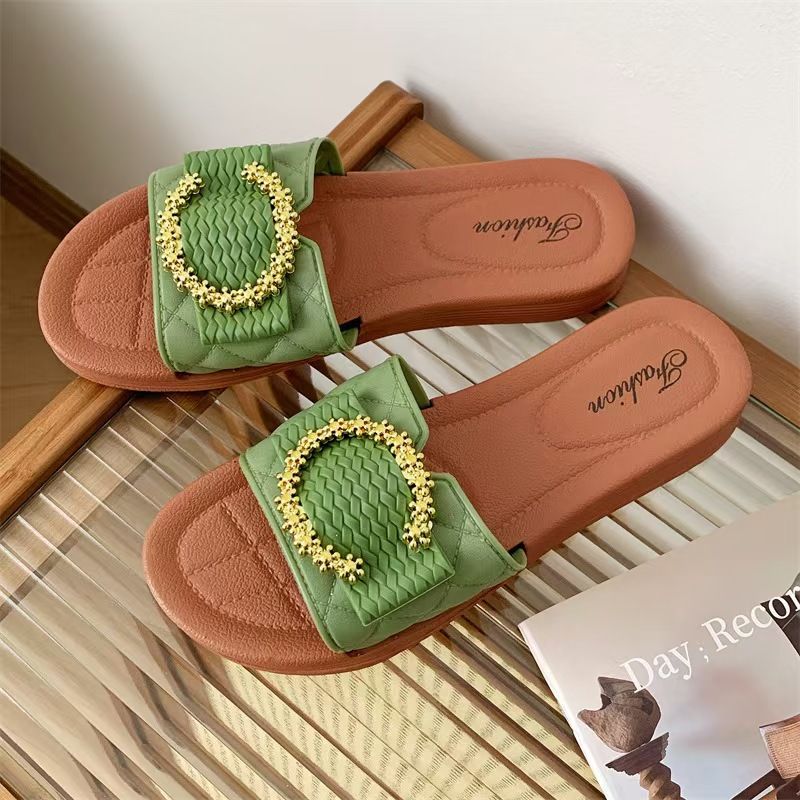 Women's Summer Thick Soled Soft Soled Indoor Outdoor Beach Fashion Slippers_vogvips.com