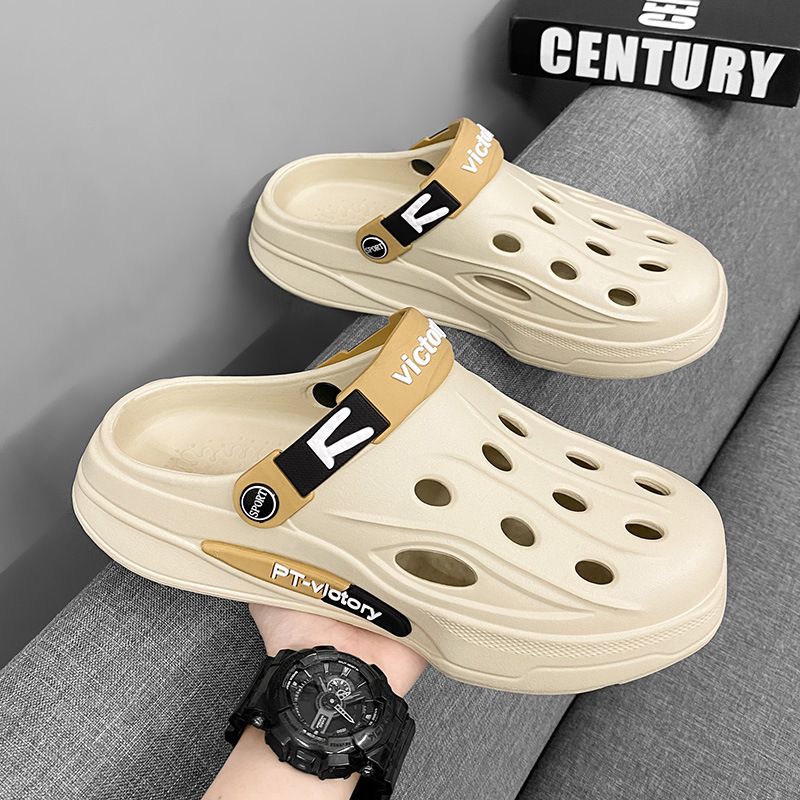 Men Wear A Bun Head Sandals Sandals Breathable River Beach Slippers_vogvips.com