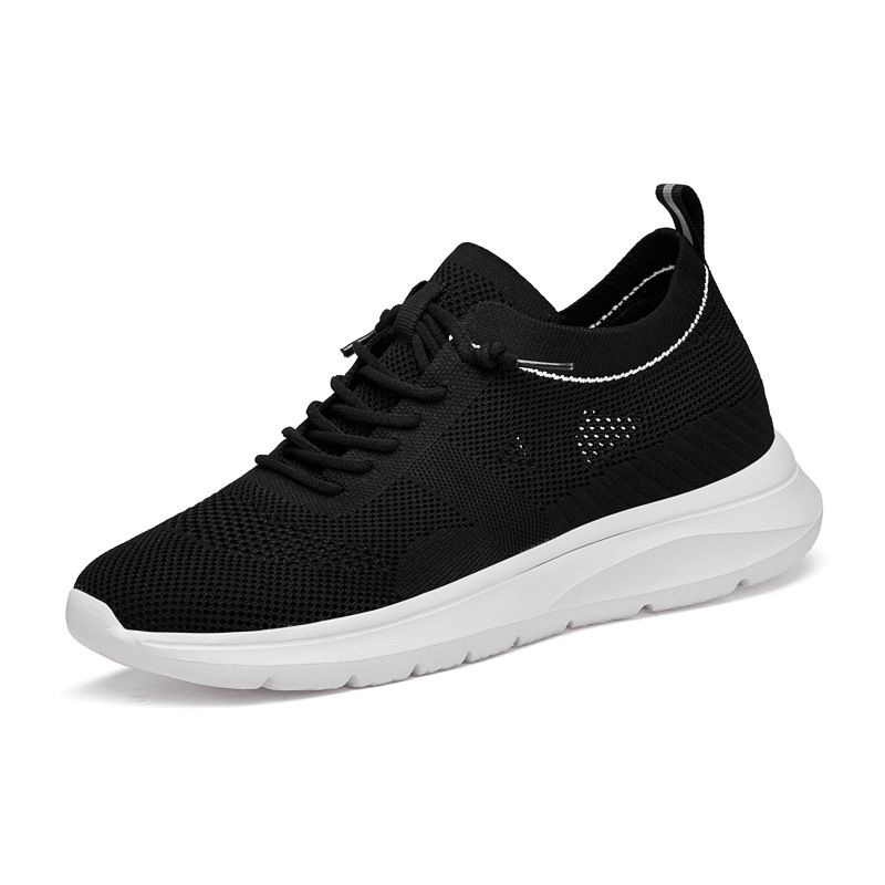 Height-increasing Men's Shoes Large Size Casual Sports Shoes Flat Shoes Flying Weaving_vogvips.com