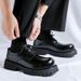 Leisure Business Thick Soled Men's Lace Up Leather Sneakers Man Minimalism Casual For Men Party Walking Fashion Shoes_vogvips.com