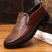 Euro Step Soft Sole Middle-aged Low-top 2025 New Spring Men's Business Casual Leather Shoes Men_vogvips.com