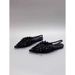 Women's Elegant Bow Flat Sandals Pointed Toe French-Inspired Comfortable Summer Shoes Versatile Low Heel Pointed Toe Single Shoes_vogvips.com