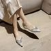Pointed Single Shoes Female Flat-bottomed Versatile Rhinestone Fairy Wind Pedal Soft-soled Ladyshoes_vogvips.com