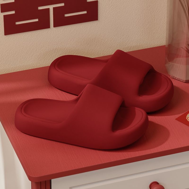 Stepping On Poop Feeling Cartoon Women, Summer Outdoor Indoor Bathroom Non-Slip Couple's One-Word Slippers For Men_vogvips.com