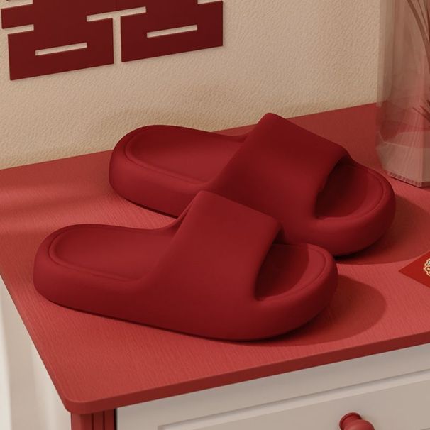 Stepping On Poop Feeling Cartoon Women, Summer Outdoor Indoor Bathroom Non-Slip Couple's One-Word Slippers For Men_vogvips.com