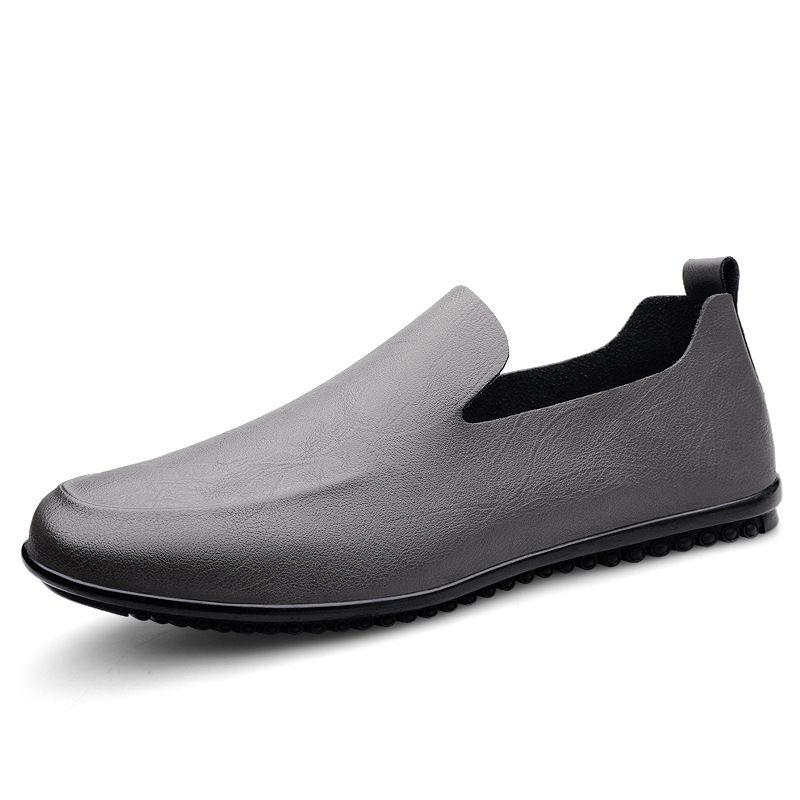 Doudou Shoes Men's Genuine Leather Soft-soled Soft Leather Men's Shoes Overfitting Casual Leather Shoes Driving Loafers_vogvips.com
