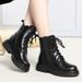 2025 Genuine Leather Winter Fleece-Lined Thick-Soled Martin Short Thickened Wool Cotton Sheepskin Snow Boots Women's_vogvips.com