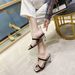 2026 New Mid-Heel Chunky Heel Transparent Sandals For Women French Style Color Block One-Strap Slippers Fashionable_vogvips.com