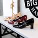 6292-K90 European And American Style Mary Jane For Women, Chunky Heel, Shallow Square Toe, Shiny Patent Leather,_vogvips.com