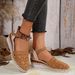 Women's Shoes Breathable Wedge Sandals For Women Hollow Thick Bottom Rope Sandals Large Size Baotou Sandals Summer_vogvips.com