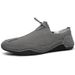 Men's Hand Stitched Leather Loafers Elastic Lace Slip On Non-Slip Casual Driving Shoes_vogvips.com