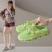 Sports Half Tray White Shoes Women's Mesh Breathable Student Board Shoes Casual Shoes Increase Height_vogvips.com