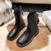 2023 Autumn Winter New British Style Thick-Soled Smooth Leather Short Boots With Back Zipper For Women_vogvips.com