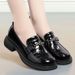 2025 Autumn British Style Shiny Loafers New Fashion Rhinestone Soft Sole Shallow Low-Heel Leather Shoes_vogvips.com