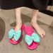 Cute Fashion Summer Women's Slipper Sweet Bow Tie Sandal Girl Indoor Soft Flip Flops Female Outdoor EVA Non-Slip_vogvips.com