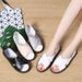 Cross-border Summer New Style Women's Leather Large Size Flat-soled Maternity Slippers, Dual-use Mom Sandals, Versatile_vogvips.com