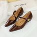 3683-5K92 Elegant And Fashionable Women's Shoes With Shallow Mouth, Pointed Toe, Sloping Heel, Straight Strap, Single_vogvips.com