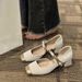 Fairy Style Color Matching Mary Jane Shoes Female Versatile Word With Small Fragrant Style Single Shoes_vogvips.com