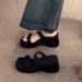 Women's Summer Outdoor Fashion Thick-soled To Pair With Skirts, Height-increasing 2026 New High-end High-heeled Sandals_vogvips.com