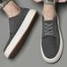 Men's Shoes Breathable Round Head Foot Cover White Shoes Suede Thick Baseplate Shoes Trendy Casual Shoes_vogvips.com
