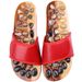 Natural Pebbles Acupressure Slippers Feet Care Rotating Massage Stone Sandals Anti-slip Adjustable Foot Massager Shoes_vogvips.com