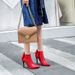 10cm High Heel Pointed Toe Short 40-43 44 45 46 47 48 Extra Large Size Women's Bare Boots_vogvips.com