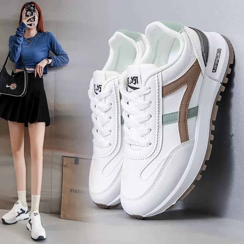 Cross-border Plus-size Women's Shoes, New Spring And Autumn Leather Sneakers, Korean-style Flat-soled Casual Soft-soled_vogvips.com