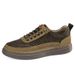 Men's Shoes Thin Punched Board Shoes Sports And Leisure Leather Shoes Real Cowhide Thick-soled Breathable Hollow Shoes_vogvips.com