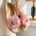 Women’s Shoes Spring And Summer New Stock Thick Soled Home Slippers Soft Soled Indoor Breathable Cotton And Linen Sandals Flower Linen Slippers_vogvips.com