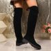 Large Size Over Knee Elastic Boots Autumn And Winter New High Tube Thick Soled Solid Color Fashion Women's Boots_vogvips.com