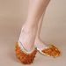 Dancer Vertical Half Shoes Belly Dance Practice Shoes Belly Dance Training Foot Cover Shoe Pads_vogvips.com