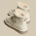 Round Toe Mid Cut Thick Soled Snow Provide Warmth Comfort and Sofess Solid Color Women Boots Are Casual Fashionable_vogvips.com