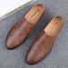 Men's Shoes Loafer Leather Shoes Outdoor Casual Shoes Low-top Foot Cover Leather Surface Single Shoes_vogvips.com