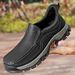 Autumn Winter New Men's Leather Slip-On Flash Wear Thick Sole Wear-Resistant Lightweight Loafers Casual Shoes_vogvips.com