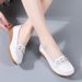 New Spring And Autumn Wedge Driving Shoes For Plus Pregnant Women, Flat Casual Loafers, Hollow Design, Size 44_vogvips.com