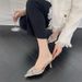French-style Small Sandals With Thin Heels, Silver Color, Factory Wholesale, Sexy Rhinestone Fashion, Shallow Cut, Open_vogvips.com