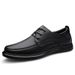 Men's Casual Leather Shoes Men's Leather Lace-up Single Shoes Dad Shoes Large Size Men's Leather Shoes_vogvips.com
