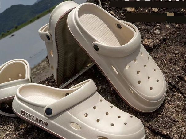New Wear Thick Soles Stepping Shit Feeling Seaside Beach Non Slip Half Sandals_vogvips.com