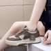 Women's Casual Sneakers Fashion Low-Top Breathable Lace-Up Shoes With Thick Sole Retro Vintage Style In Black And Brown, Sizes 36-40_vogvips.com