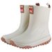 Rain Shoes Men's Mid Tube 2025 New Fashion Mid Tube Outdoor Anti Slip Water Shoes Lightweight Waterproof Rubber Shoe Covers_vogvips.com