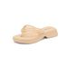 Herringbone Flip Flop Women's Instagram Trendy Thick Soft Sole Clip EVA Outdoor Internet Celebrity Casual Matching_vogvips.com