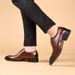 Euro Step Brogue British Style Carved Business Formal Men's Office Three-Joint Genuine Leather Oxford Shoes_vogvips.com