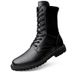 European Warm Series 2019 Winter New High-top Martin With Fleece Zipper Men's Leather Boots_vogvips.com