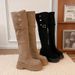 Platform Height-Increasing Over-the-Knee 2025 Spring And Autumn Slimming Long For Petite Women High Tube Riding Boots_vogvips.com