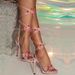 Women's Elegant Fish Mouth Stiletto Heel Sandals With PU Lining For Summer Wedding Party Evening Dress High Heels Plus Size Women's Sandals_vogvips.com